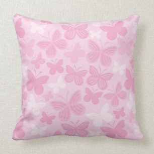 Butterfly pattern throw pillow