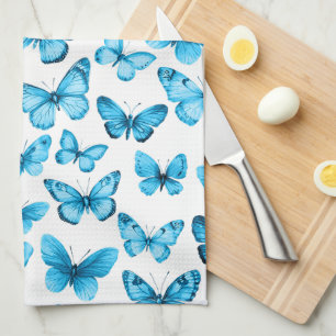 Butterfly Pattern Watercolor Elegant Pretty Gift Kitchen Towel