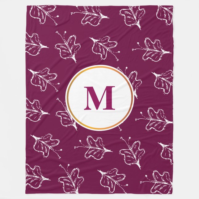 butterfly patterned fleece blanket (Front)