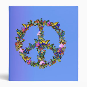 Butterfly Peace Symbol Binder