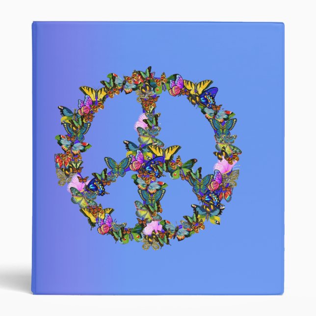 Butterfly Peace Symbol Binder (Front)