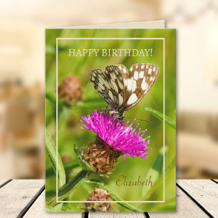 Butterfly Personalized Happy Birthday  Card