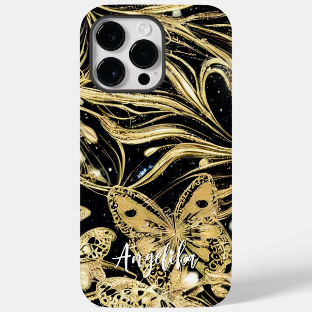 Butterfly Personalized Name Case-Mate iPhone Case (Back)