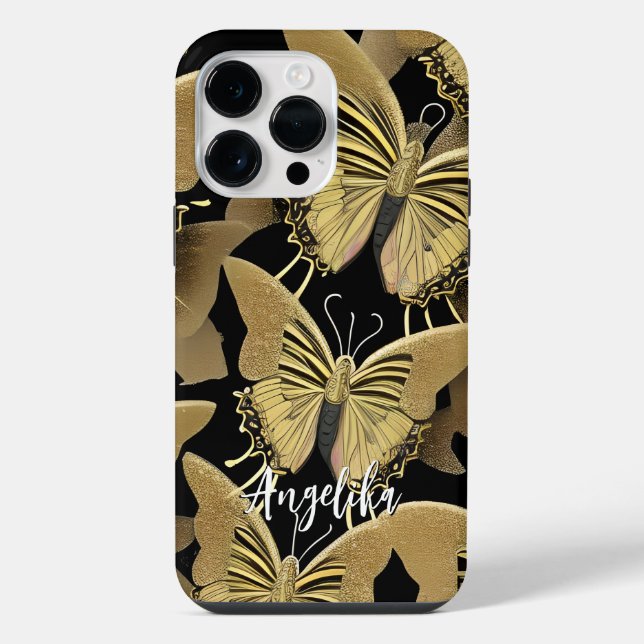 Butterfly Personalized Name iPhone Case (Back)