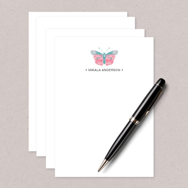 Butterfly Personalized note card (Creator Uploaded)