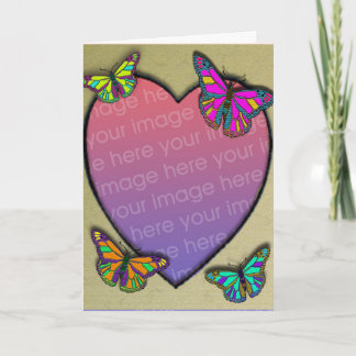 Butterfly Photo Frame Card Customizable Template