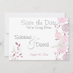 Butterfly Pink Chrysanthemum  Save the Date