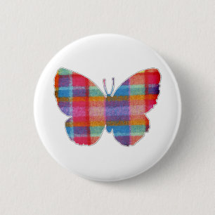 Butterfly Pink Clipart Cute Flying Wings Nature 2 Inch Round Button