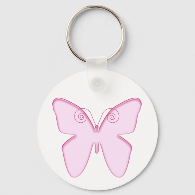 butterfly pink keychain (Front)