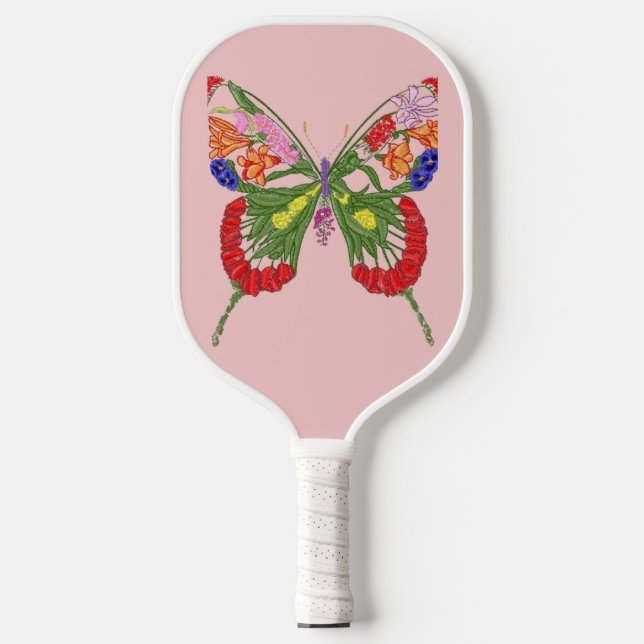 Butterfly Pink Pickleball Paddle (Front)