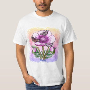 Butterfly Pink Poppy  T-Shirt