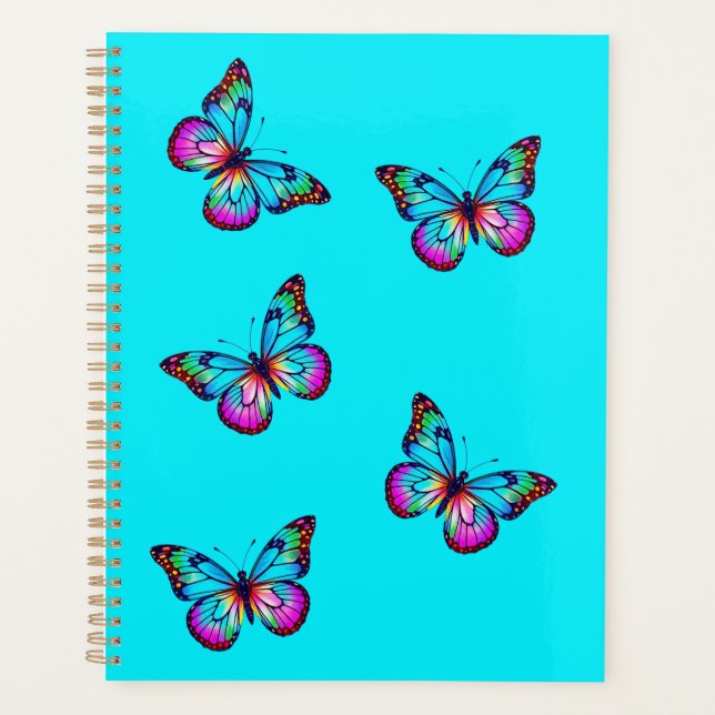 Butterfly Planner Aqua Blue (Front)