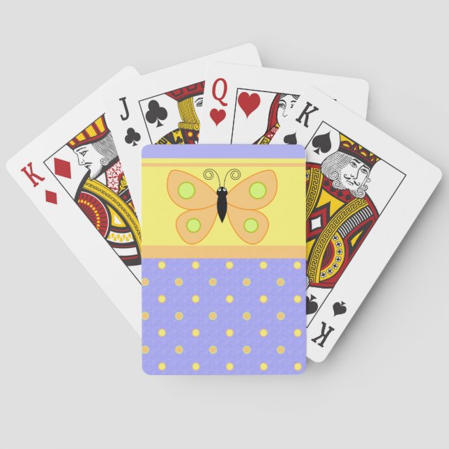 Butterfly Polka Dot Playing Cards (Back)