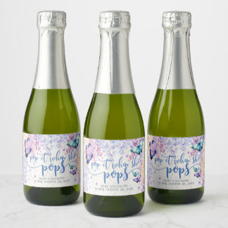 Butterfly Pop It When She Pop Mini Sparkling Wine Sparkling Wine Label