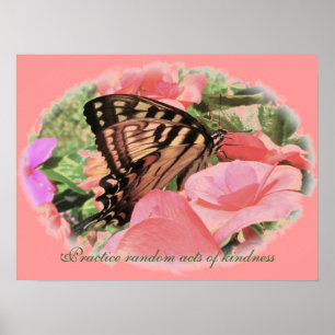 Butterfly Practice random acts of kindness Poster