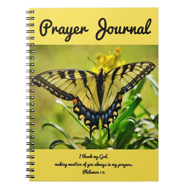 Butterfly Prayer Journal Philemon 1:4 (Front)