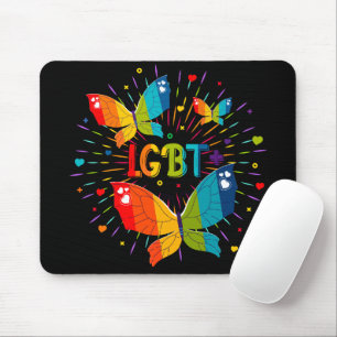 Butterfly Pride Love is Love LGBT Awareness Mouse Pad