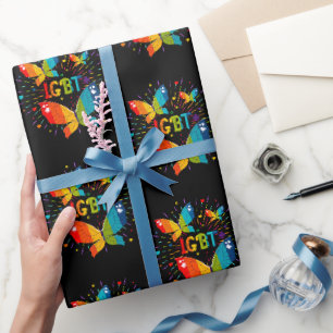 Butterfly Pride Love is Love LGBT Awareness Wrapping Paper