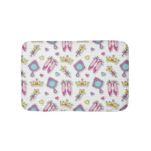 butterfly princess pattern bath mat