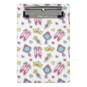 butterfly princess pattern mini clipboard