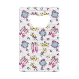 butterfly princess pattern wallet bottle opener