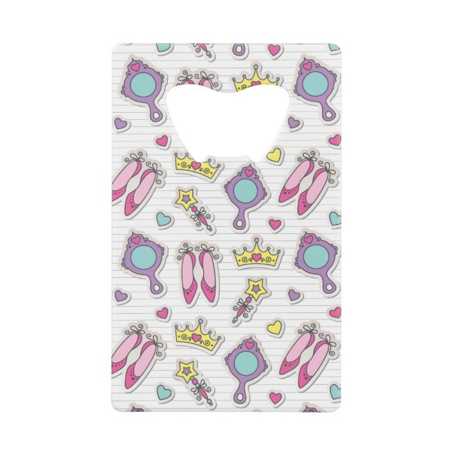 butterfly princess pattern wallet bottle opener (Front)