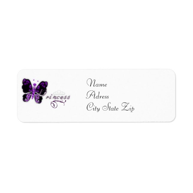 Butterfly Princess Tags (Front)