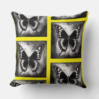  Butterfly print Throw Pillow