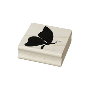 butterfly profile silhouette art stamp