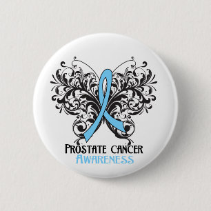 Butterfly Prostate Cancer Awareness 2 Inch Round Button