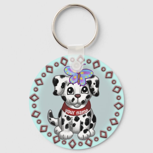 Butterfly  Puppy   Keychain (Front)