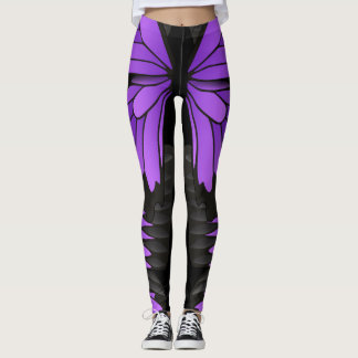 butterfly purple animal pattern Leggings
