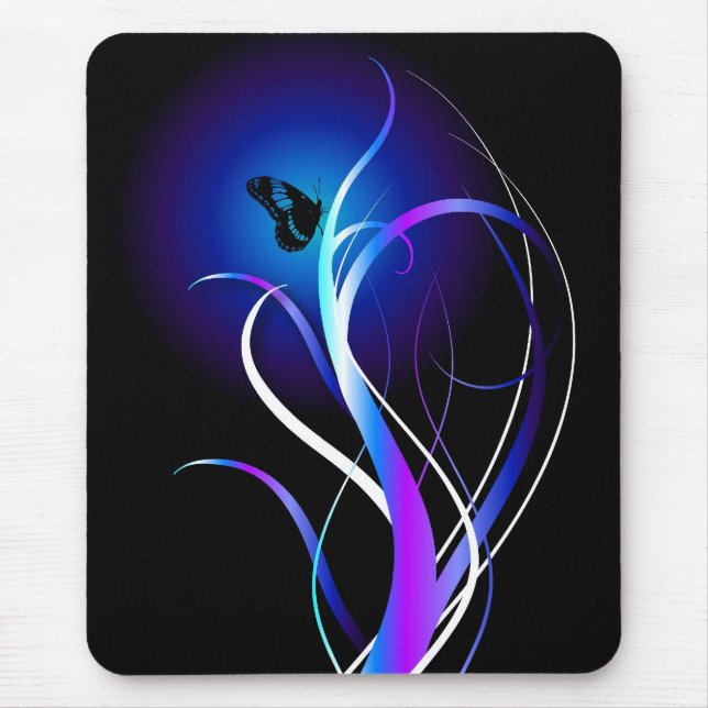 Butterfly purple mouse pad (Front)