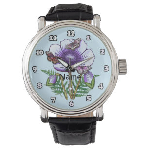 Butterfly Purple Poppy  Watch