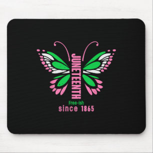 Butterfly Queen Cute Aka Juneteenth Tee Mouse Pad