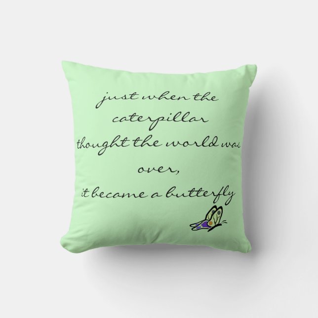 Butterfly Quote Pillow (Front)