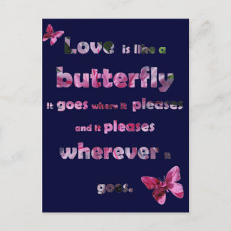Butterfly Quote Postcard