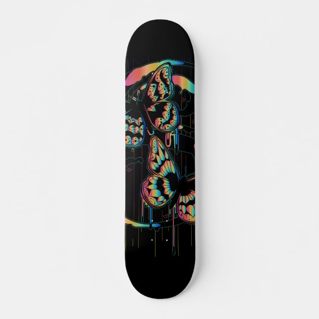 Butterfly Rain Skateboard (Front)