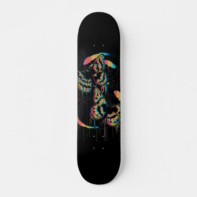 Butterfly Rain Skateboard (Front)