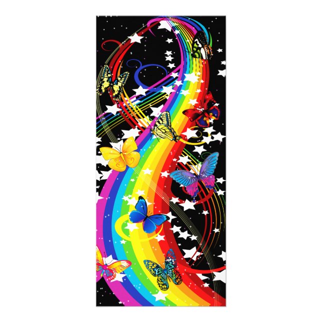 Butterfly Rainbow Rack Card (Front)