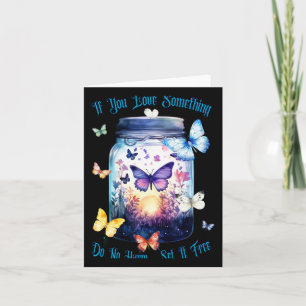 Butterfly Release Embracing Freedom Sticker  Card