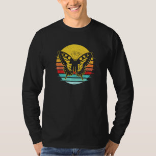 Butterfly Retro Sunset Insect Monarch Entomology T-Shirt