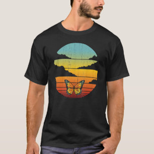 Butterfly Retro Vintage 70s Sunset Monarch Insect  T-Shirt