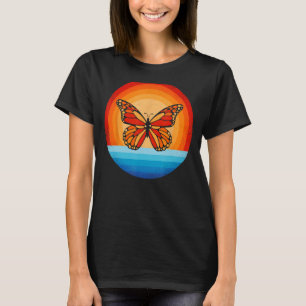 Butterfly Retro Vintage 70s Sunset Monarch Insect  T-Shirt