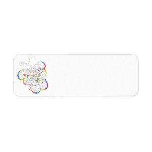 Butterfly Return Address Label