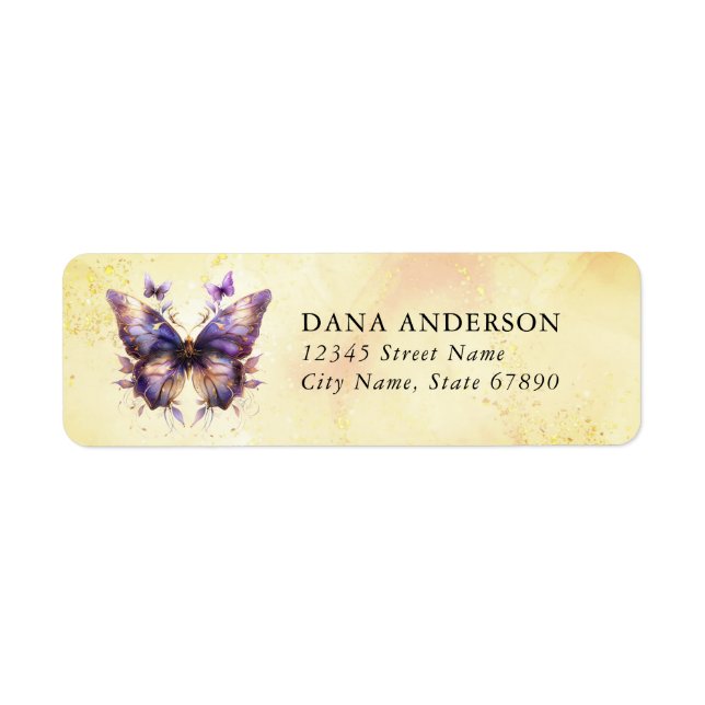 Butterfly Return Address Labels (Front)