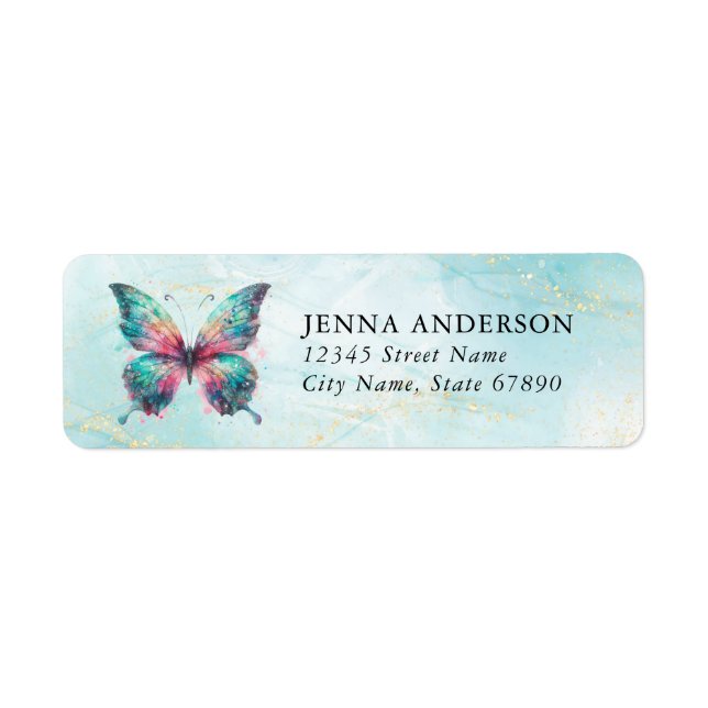 Butterfly Return Address Labels (Front)