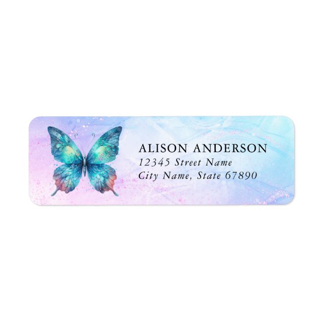 Butterfly Return Address Labels (Front)