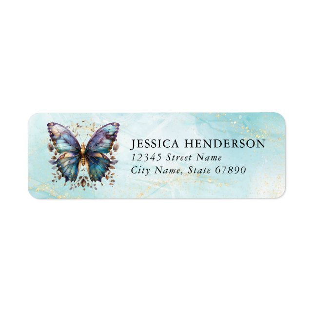 Butterfly Return Address Labels (Front)