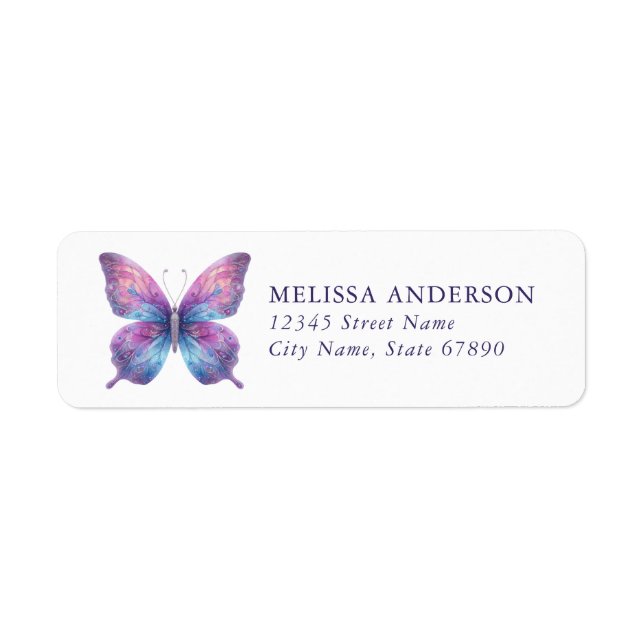 Butterfly Return Address Labels (Front)